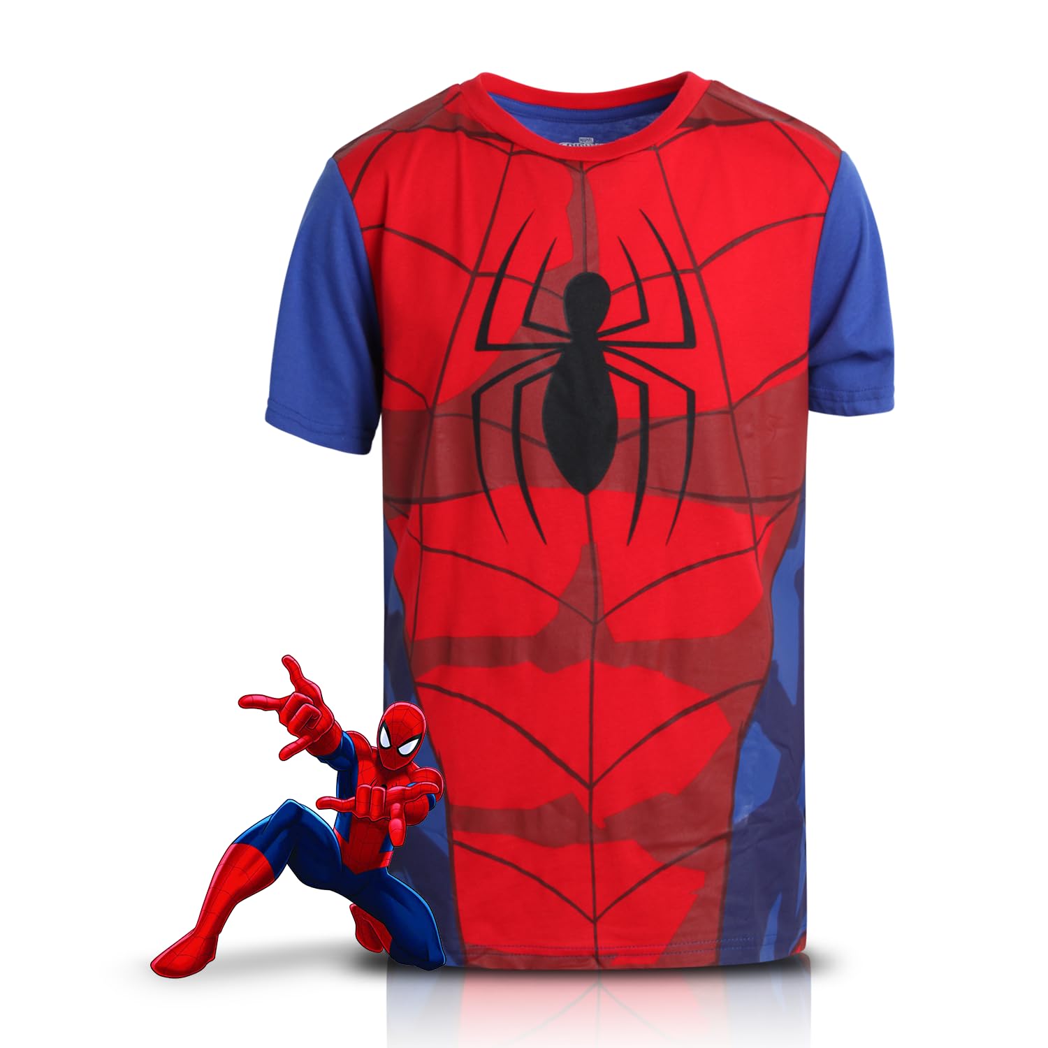 Marvel Avengers Spiderman Boys Shirts - Hulk Iron Man Captain America Thor Short Sleeve Graphic Tees for Toddler Boys & Kids